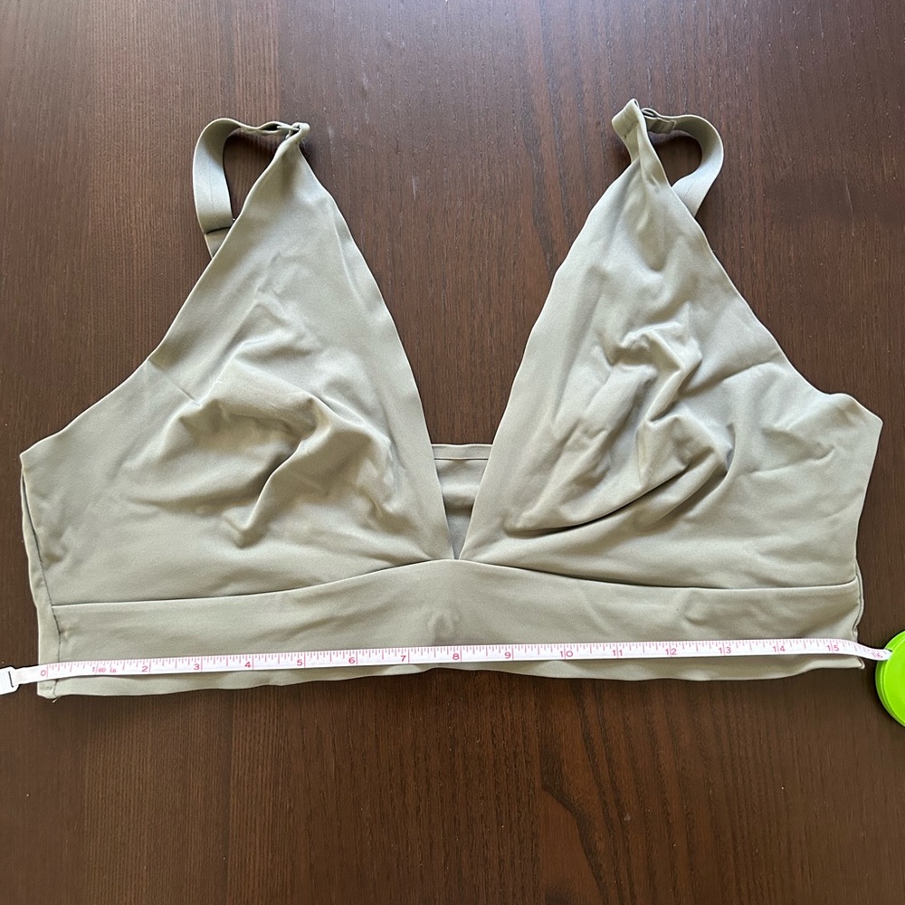 Everlane The Invisible Bra Basil Green Gray Size XXL